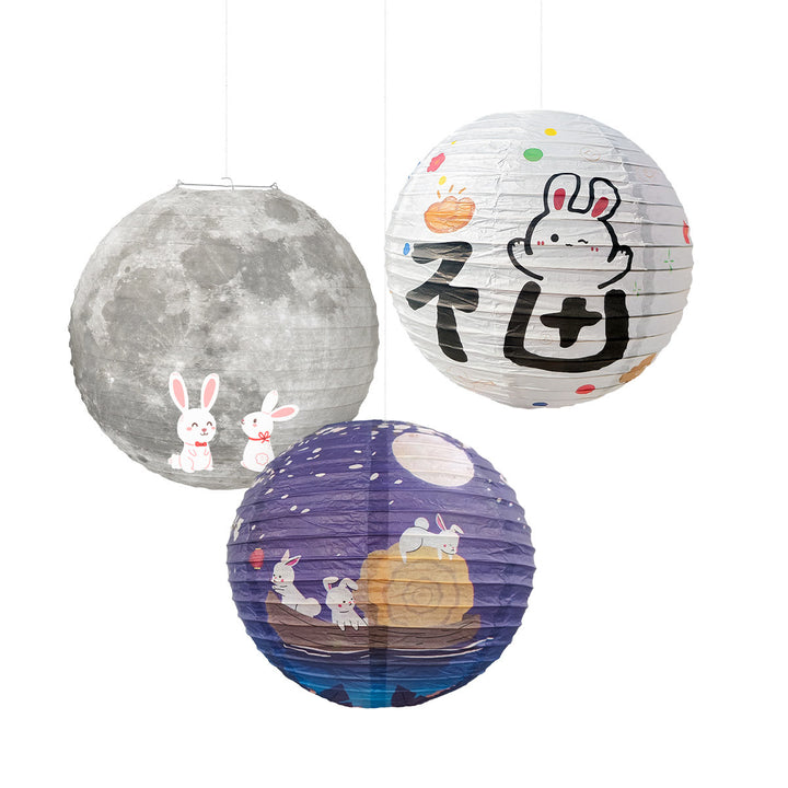 Buddha Stones DIY Rabbit Paper Lantern Lamp Mid-Autumn Festival Lantern Decoration