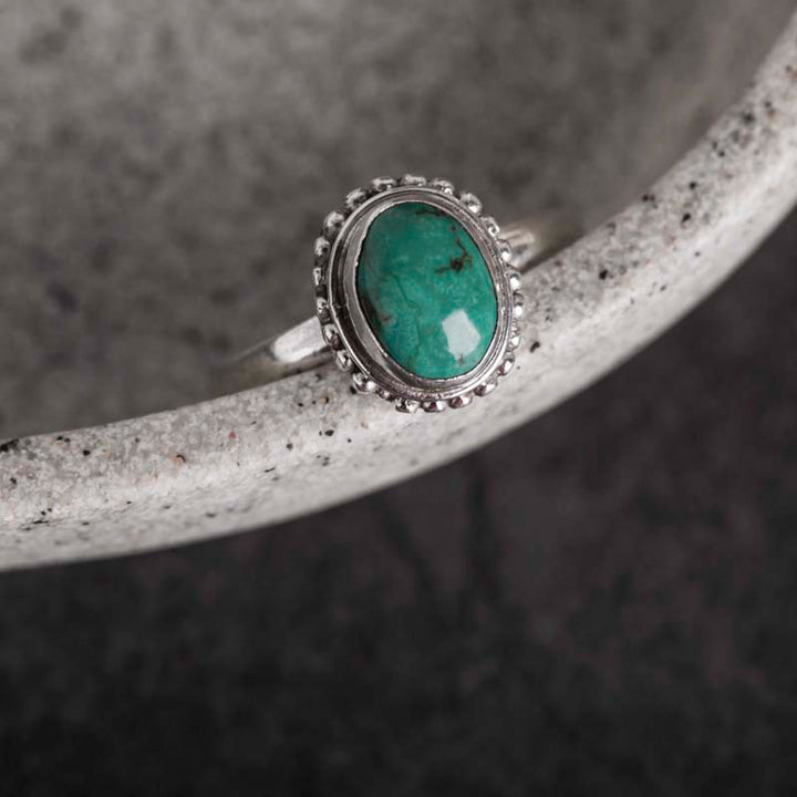 Buddha Stones 925 Sterling Silver Turquoise Wisdom Love Ring