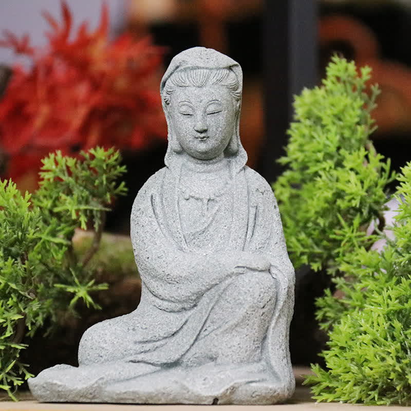 Buddha Stones Avalokitesvara Statue Blessing Home Decoration