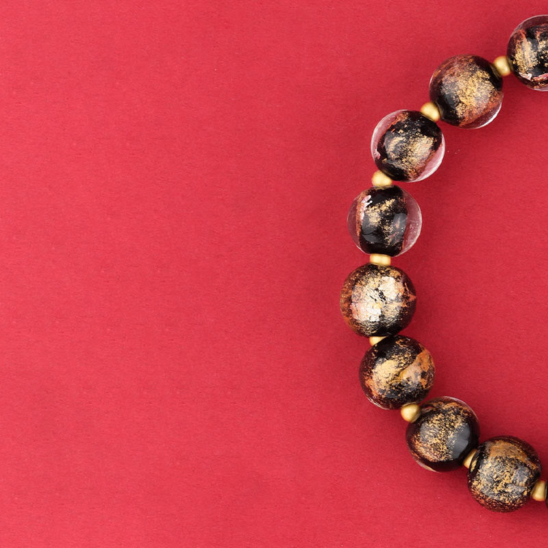 Buddha Stones Tibet Om Mani Padme Hum Fu Character Gourd Charm Lotus Liuli Glass Bead Luck Bracelet