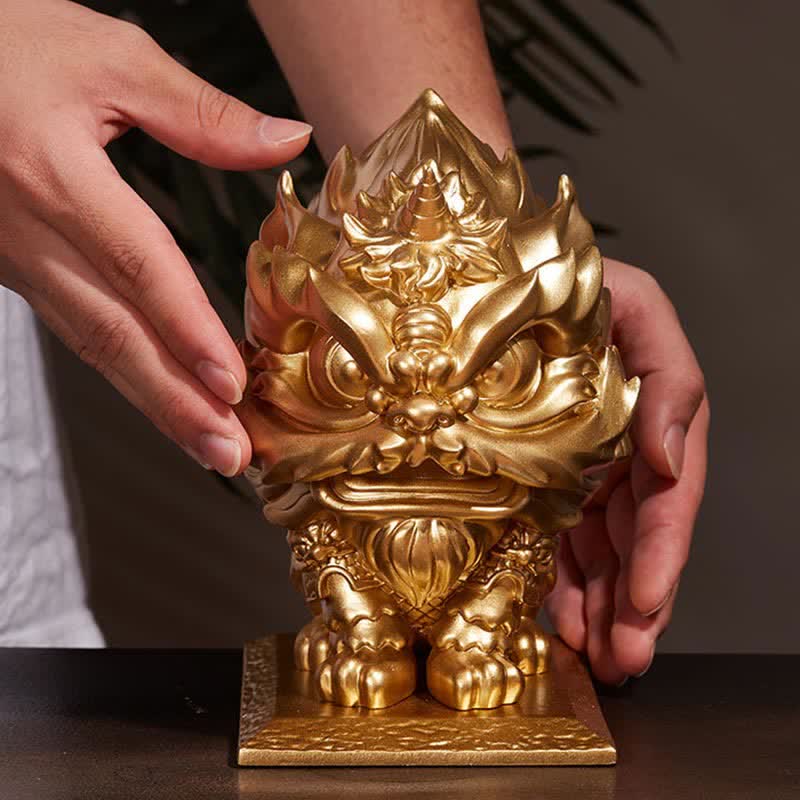 Lion Statue Strength Resin Home Office Decoration