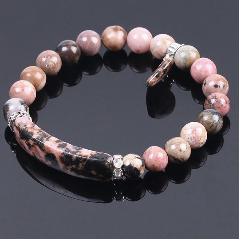 Buddha Stones Natural Quartz Love Heart Healing Beads Bracelet