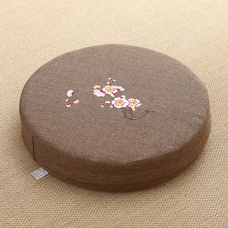 Lotus Simple Pattern Cotton Linen Meditation Seat Cushion Home Decoration