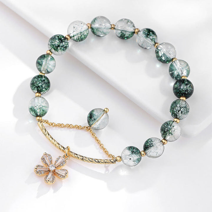 Green Phantom Crystal Confidence Charm Bracelet