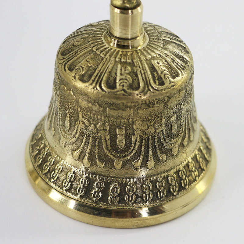 Tibetan Meditation Bell and Vajra Dorje Copper Balance Handmade Decoration Set