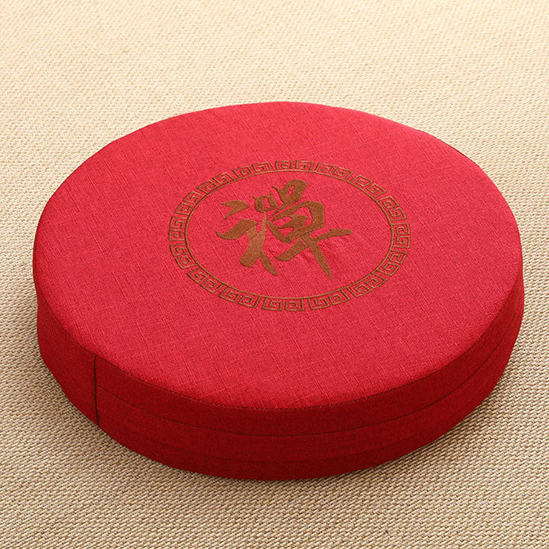 Lotus Simple Pattern Cotton Linen Meditation Seat Cushion Home Decoration