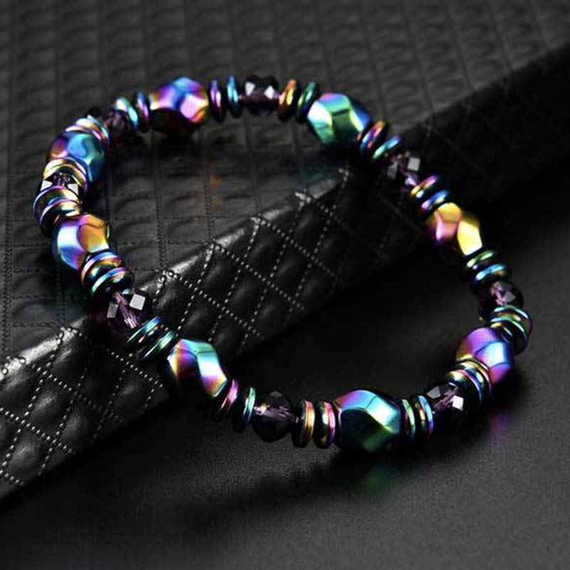 Buddha Stones Rainbow Hematite Wellness Bracelet