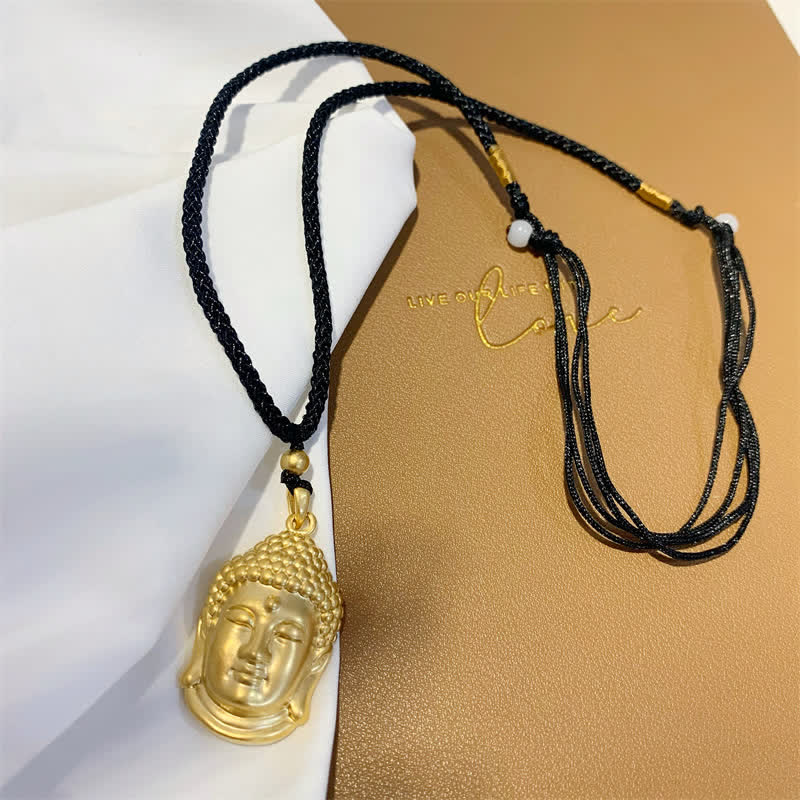 Gold Buddha Copper Wealth Necklace Pendant