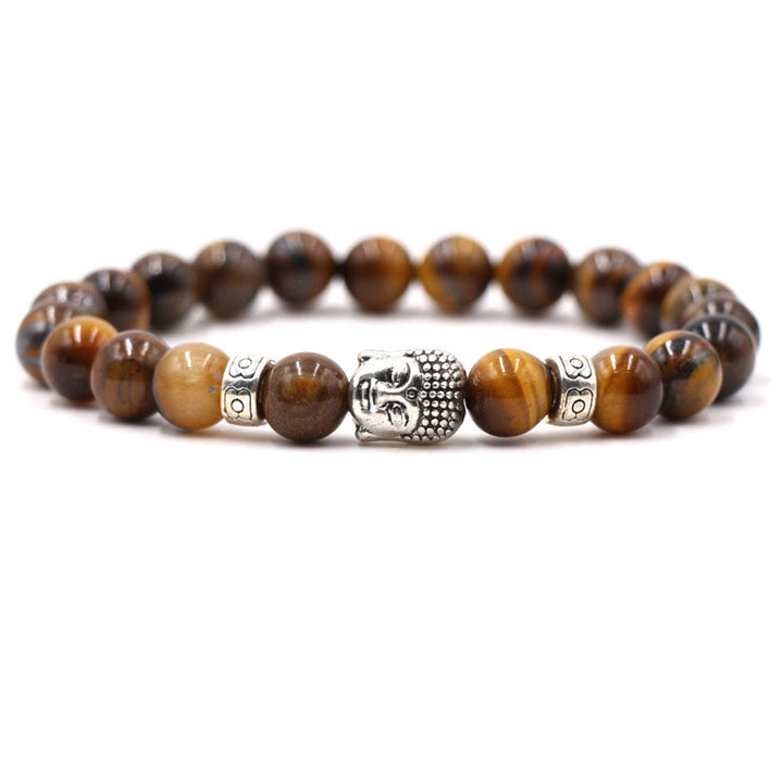 Buddha Stones Purple Agate Protection Bracelet