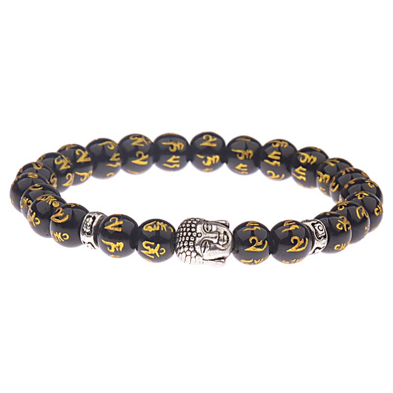 Buddha Stones Tibetan Buddha Mantra Amulet Bracelet