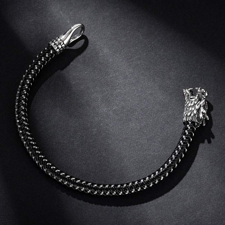 Buddha Stones Dragon Titanium Steel Protection Luck Bracelet