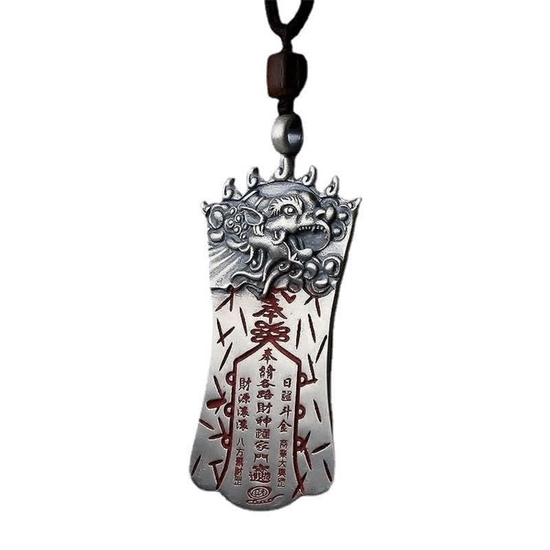 FengShui Bagua PiXiu Cinnabar Balance Necklace Pendant