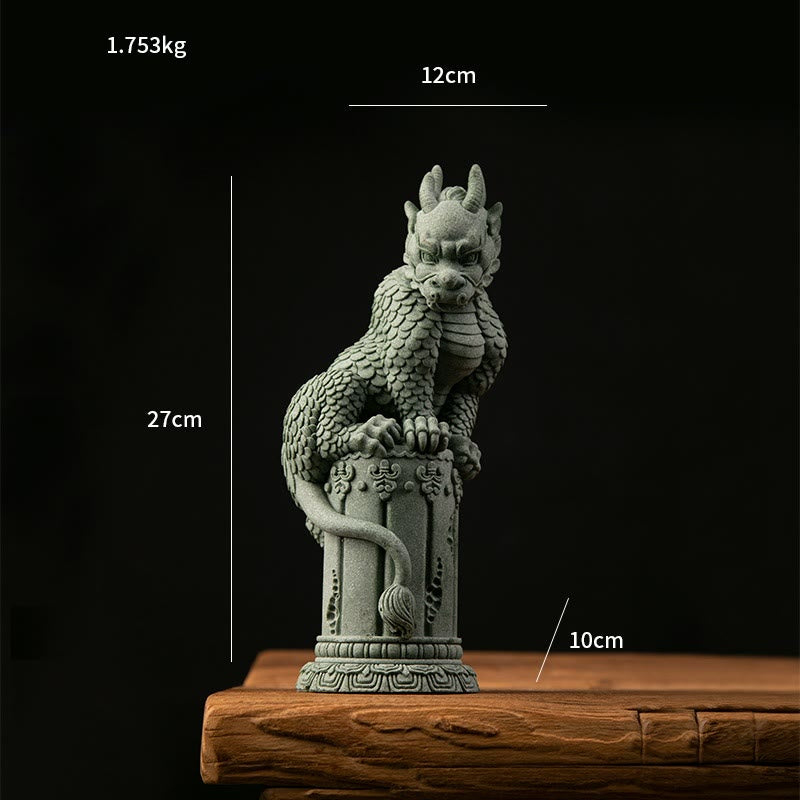 Buddha Stones Feng Shui Standing Sitting Dragon Success Luck Home Decoration