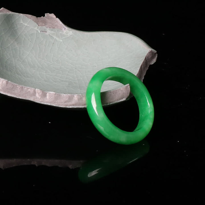 Buddha Stones  Jade Abundance Luck Ring