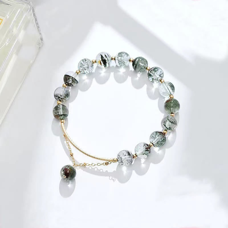 Green Phantom Crystal Confidence Charm Bracelet