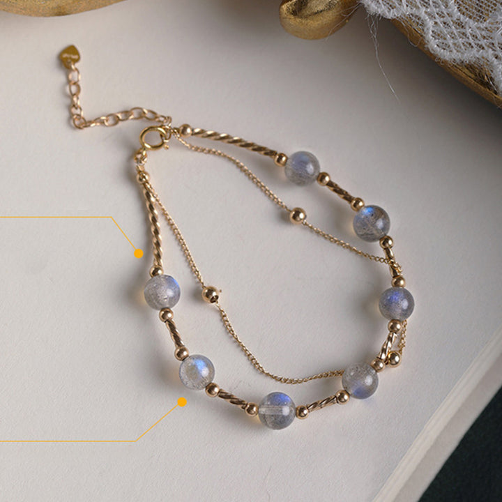 Moonstone Positive Charming Chain Bracelet