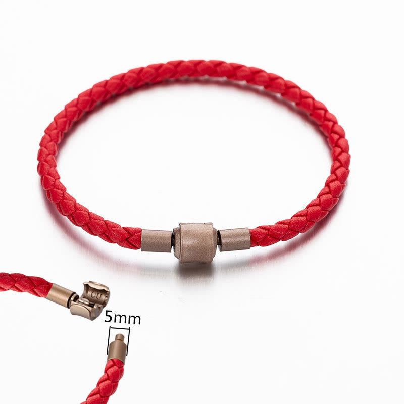 Buddha Stones Vintage Leather Rope Luck Braid String Bracelet