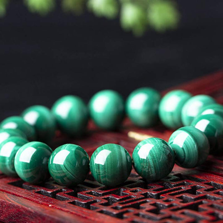 Buddha Stones Natural Malachite Protection Calmness Bracelet