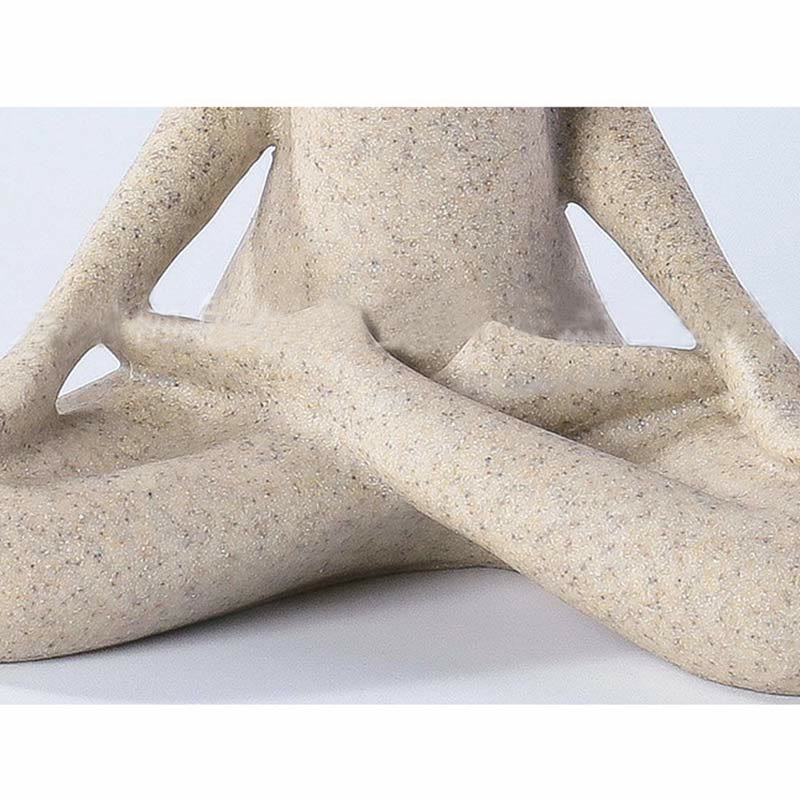 Abstract Yoga Meditating Exercise Resin Spiritual Figurine Sculpture Desk Decoration