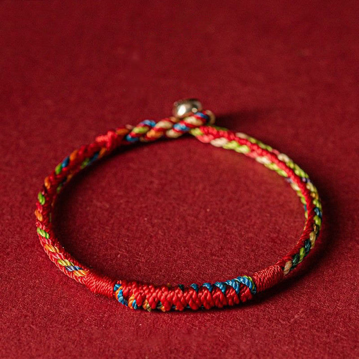 Buddha Stones Handmade Five Color Thread Protection Bracelet