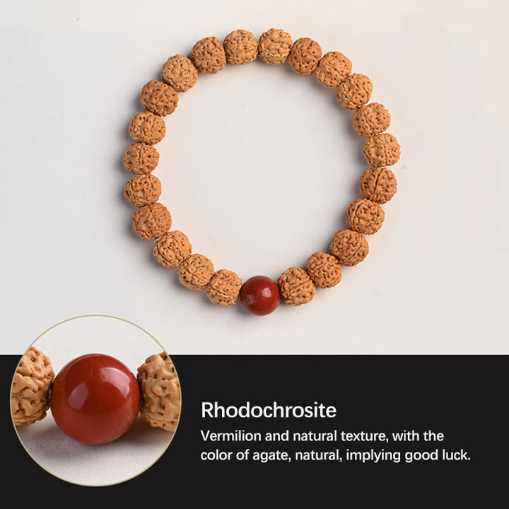 Buddha Stones Tibet Rudraksha Bodhi Seed Wealth Auspiciousness Bracelet