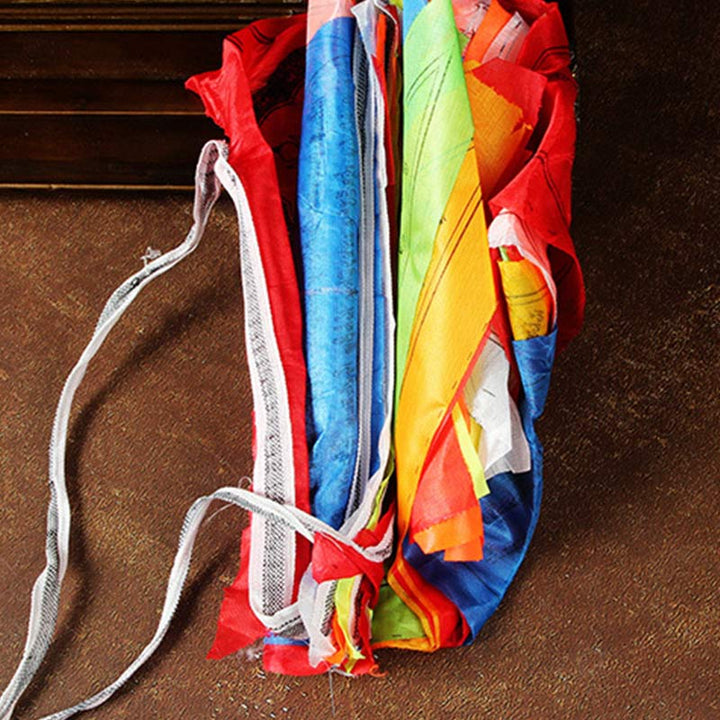 Tibetan Blessing Outdoor 25 Pcs Triangle Prayer Flag Decoration