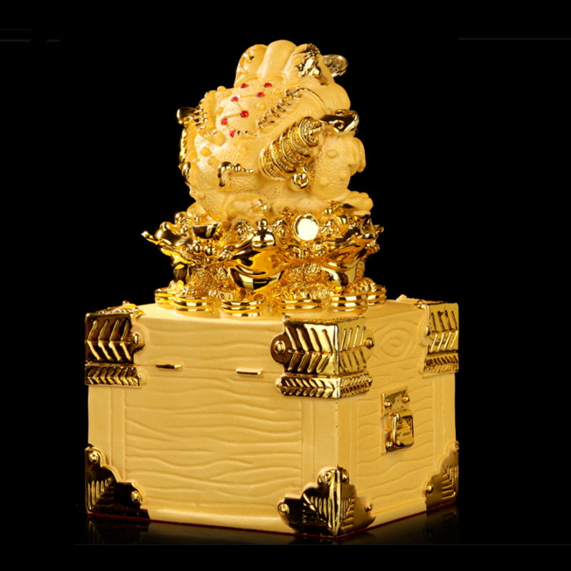 Feng Shui Money Frog Statue Luck Wealth Decoration