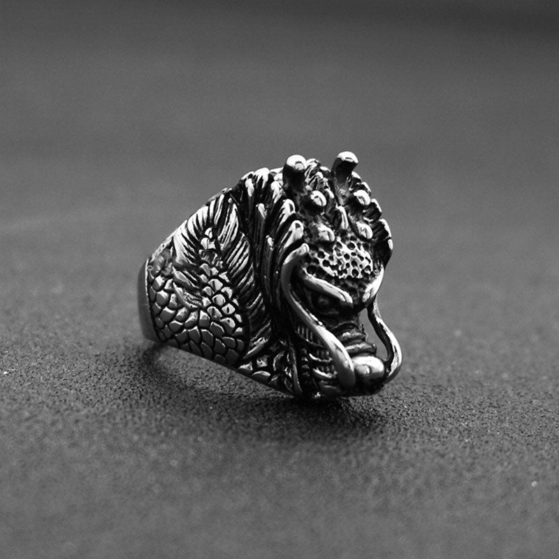 Dragon Balance Titanium Steel Ring