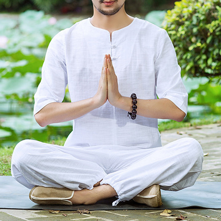 Meditation Prayer Spiritual Zen Practice Uniform Clothing Men's Set