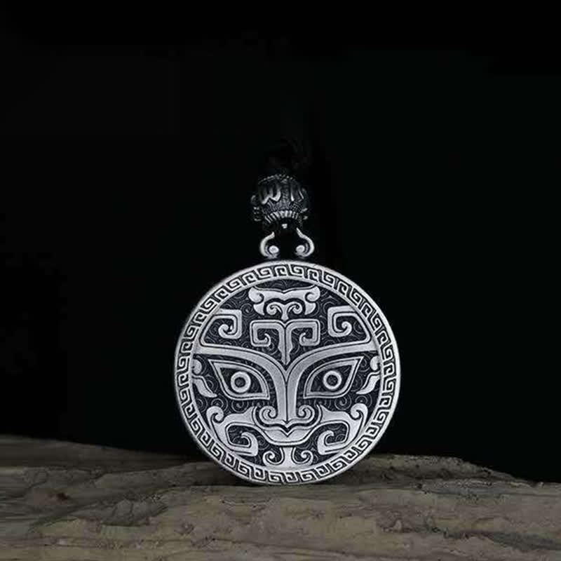 Lucky FengShui Mythological Creature Taotie Wealth Necklace Pendant