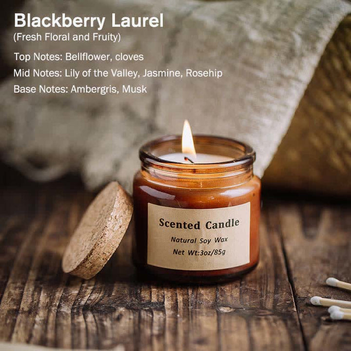 Cedar Blackberry Laurel Orchid Fragrance Meditation Prayer Scented Aromatherapy Soy Wax Candle