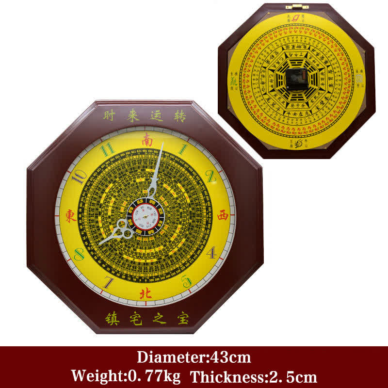 Feng Shui Bagua Map Balance Energy Map Wall Clock