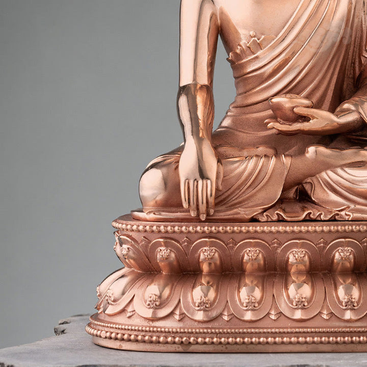 Gautama Shakyamuni Buddha Figurine Serenity Copper Statue Home Decoration