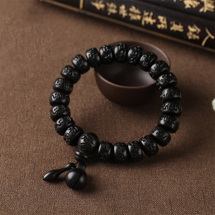 Buddha Stones Tibetan Lightning Strike Wood Protection Bracelet