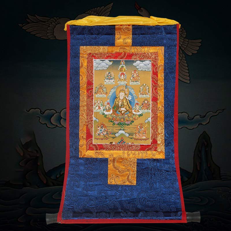 Tibetan Framed Thangka Blessing Protection Decoration