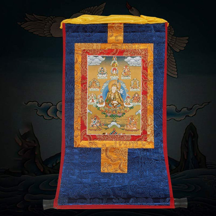 Tibetan Framed Thangka Blessing Protection Decoration