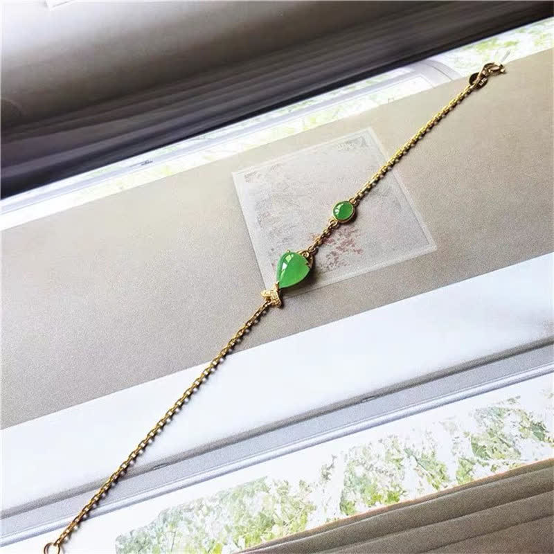 Green Chalcedony Koi Fish Courage Strength Bracelet