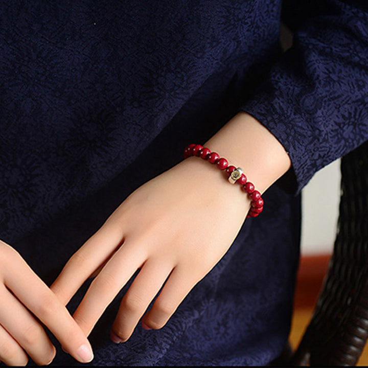 Buddha Stones Chinese Zodiac Natal Buddha Cinnabar Protection Bracelet