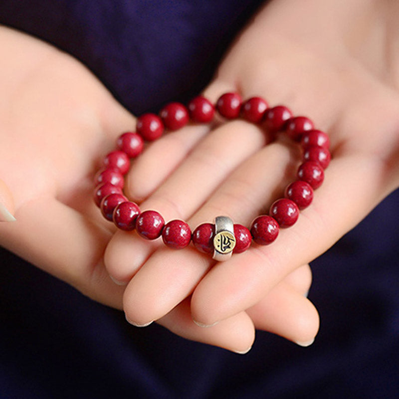 Buddha Stones Chinese Zodiac Natal Buddha Cinnabar Protection Bracelet