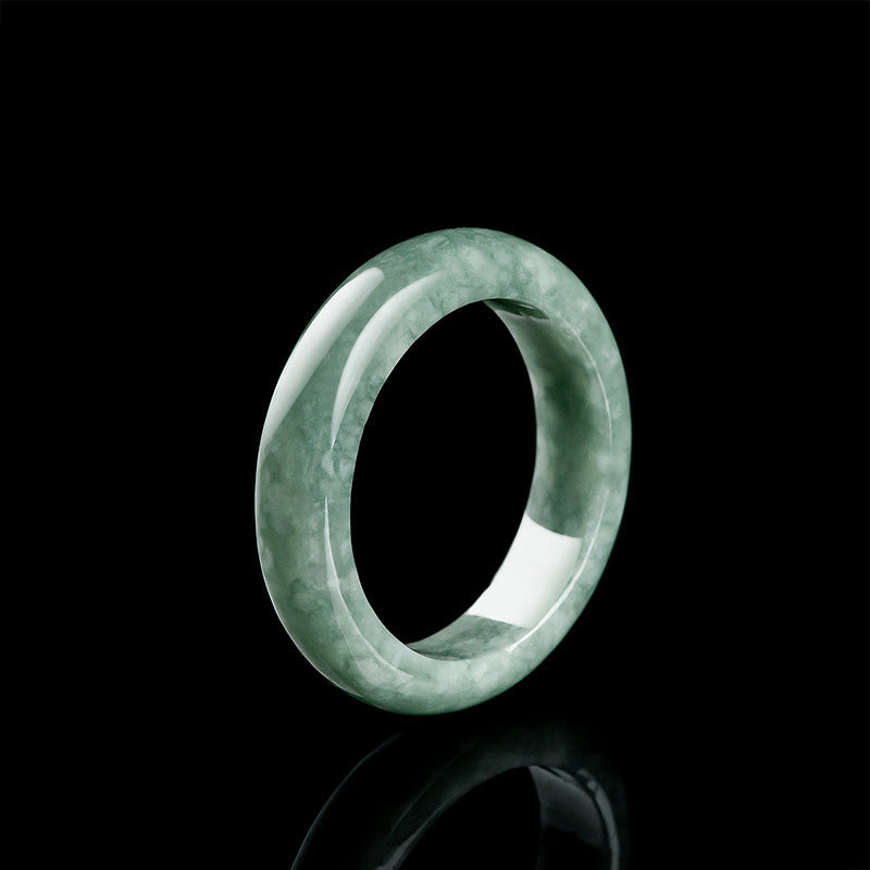 Buddha Stones Natural Jade Abundance Healing Ring