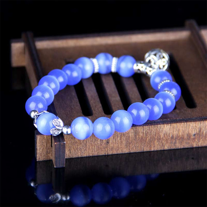 Buddha Stones Tibetan Cat Eye Lucky Bracelet