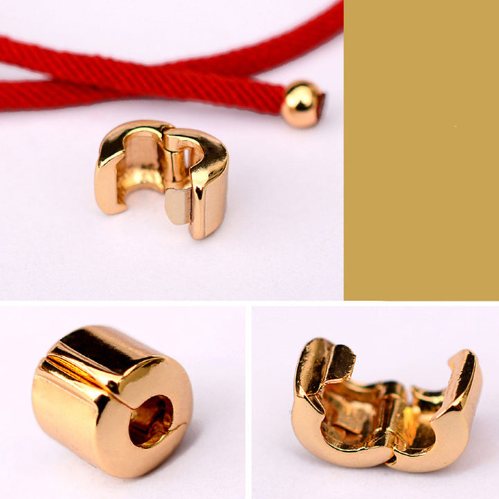 Buddha Stones 24K Gold-Plated PiXiu Luck Red String Bracelet