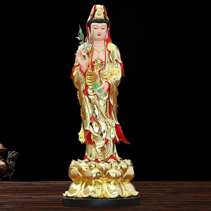 Chenrezig Bodhisattva Avalokitesvara Figurine Harmony Resin Statue Home Decoration