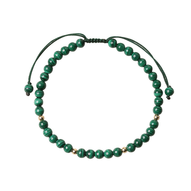 Buddha Stones Natural Malachite Protection Calmness String Bracelet