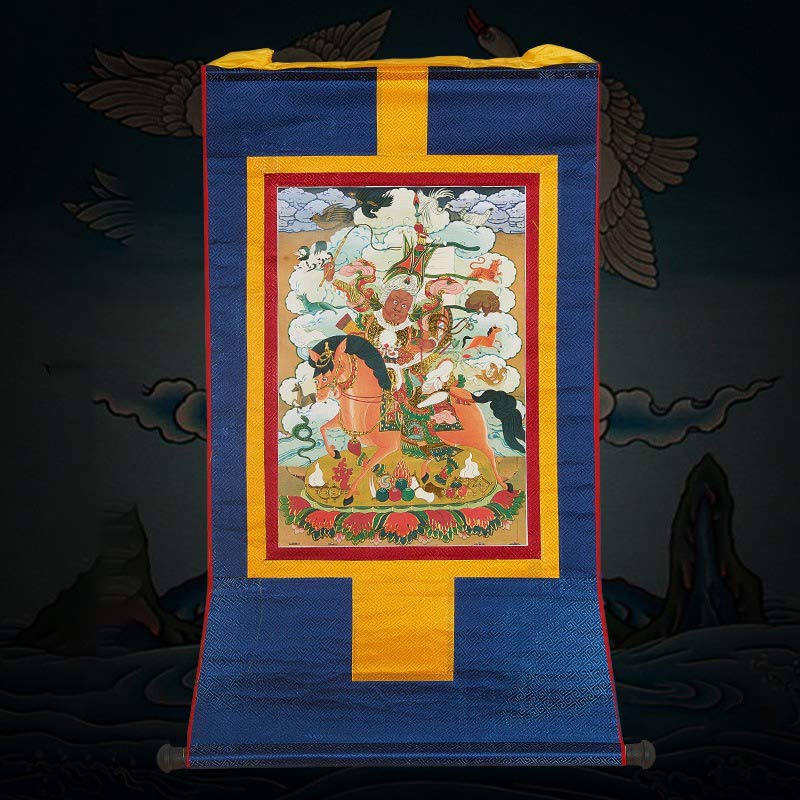 Tibetan Framed Thangka Blessing Protection Decoration