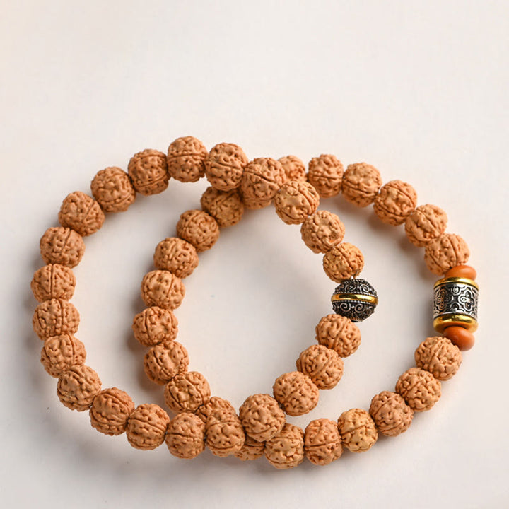 Buddha Stones Tibet Rudraksha Bodhi Seed Wealth Auspiciousness Bracelet