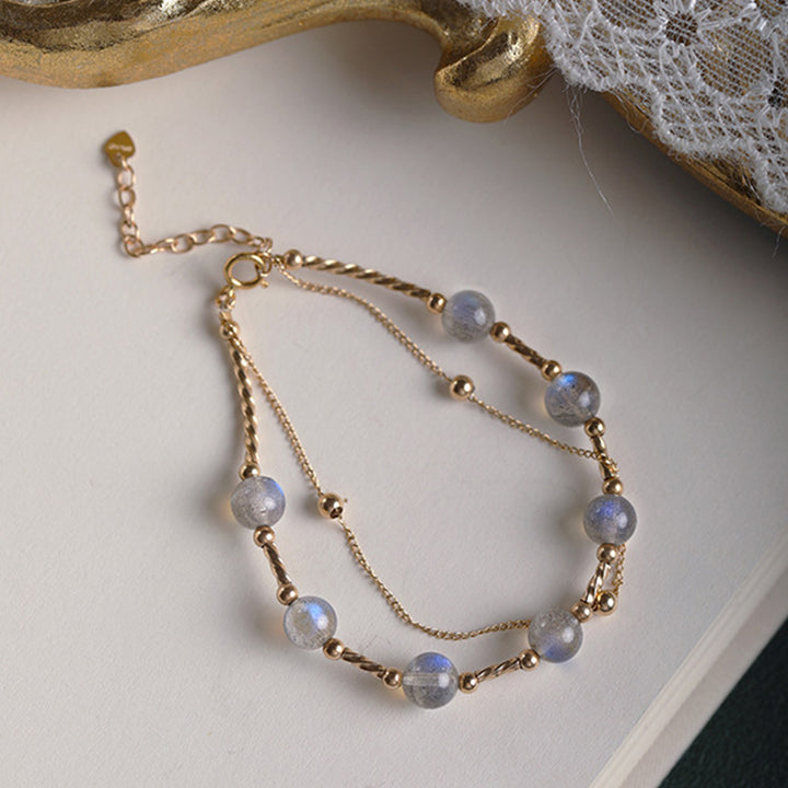 Moonstone Positive Charming Chain Bracelet