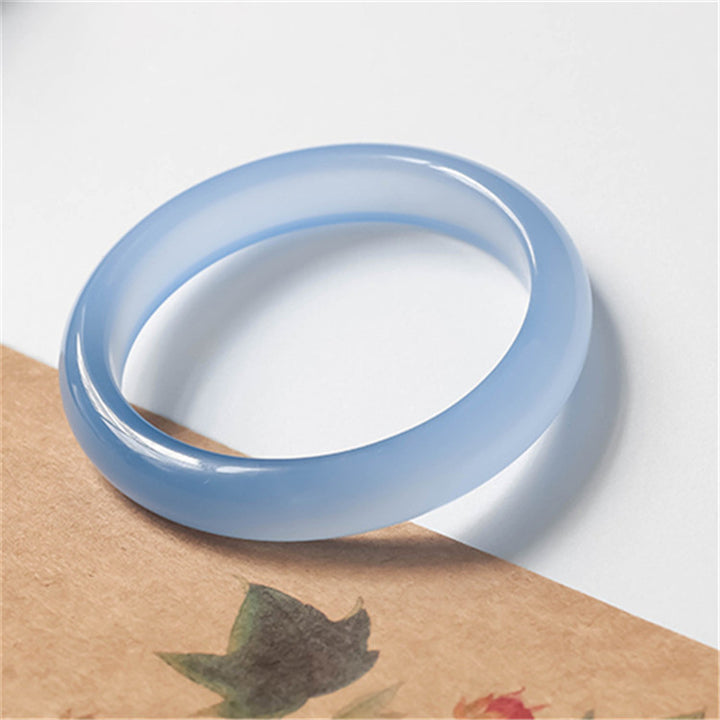 Blue Chalcedony Emotional Balance Bracelet Bangle