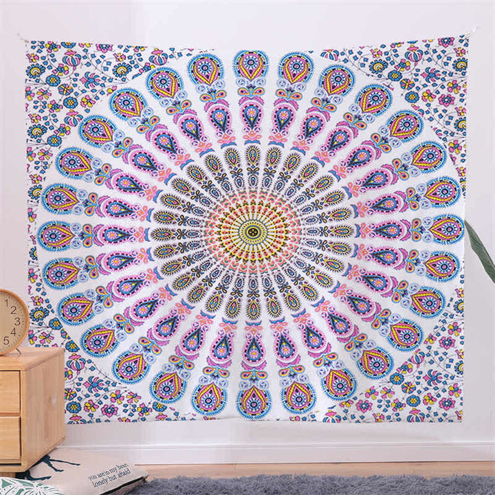 Bohemian Mandala Pattern Tapestry Wall Hanging Wall Art Focus Creativity Home Living Room Decor