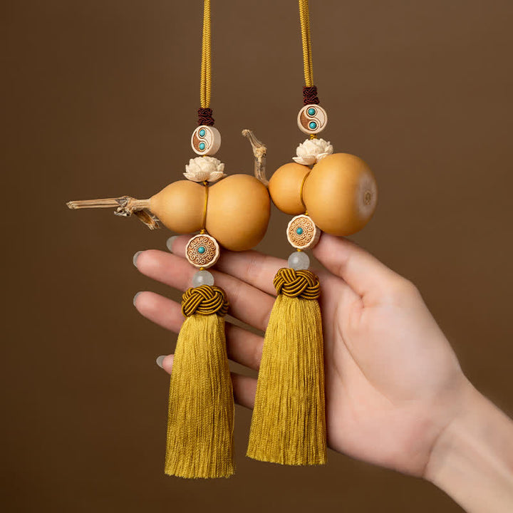 Feng Shui Gourd Lotus Wealth Tassels Knot Decoration